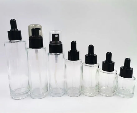For Glass Bottle Set 30ml Cosmetics Packaging with Dropper and Screen Printing