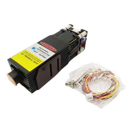 New 3D 40W 450nm Fixed Focus Engraving Laser Module 10W Output Optical Power with PWM for CNC Cutting