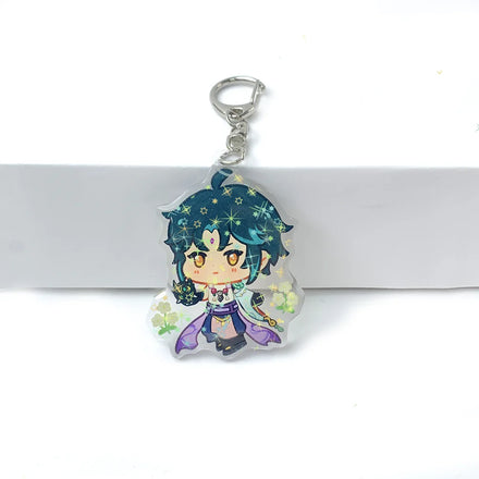 Acrylic Transparent Charm Epoxy Making Anime Glitter Keychain Custom Acrylic Charm