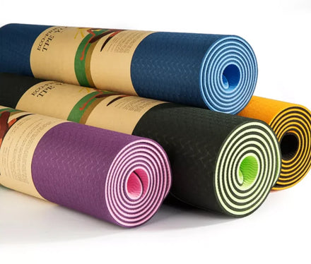 CW YGM001 Eco Friendly TPE Anti-Slip Waterproof 0.6CM Thick Single/Double Color Sport Gym Yoga Exercise Mat