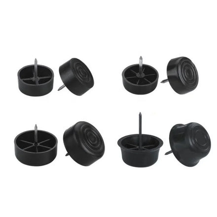 Useful Round Plastic Sofa Leg Diameter 30mm 34mm 48mm and 50mm with Metal Nail on Furniture Glides