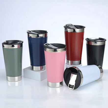 Wholesale 16oz Stainless Steel Vacuum Insulated Coffee Tumbler Eco-Friendly Lid Opener 6-12 Hours Thermal Performance Custom