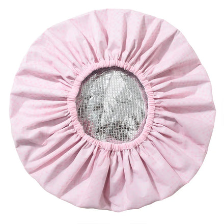 HZM-22347 Lovely Fashion Style Hair Large Double Layer Waterproof Durable Eco-Friendly Shower Cap With Tin Foil Bath Cap