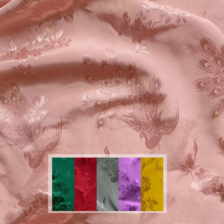 Hot Sale Butterfly Good Quality Competitive Price Wholesale Jacquard Fabric Soft for Nice Women Custom Dress Garment Cheongsam