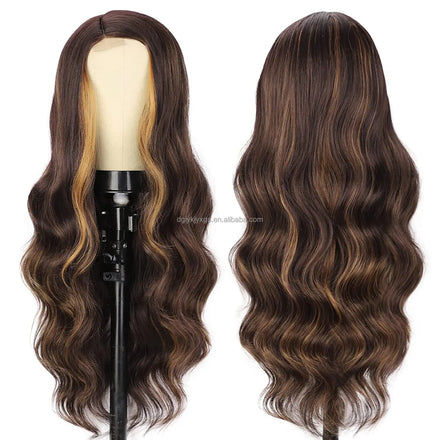 Hot Sale Chemical Fiber Small Front Lace Mix 3 Colors Body Wavy Synthetic Hair Wigs for Women Cosplay Wig