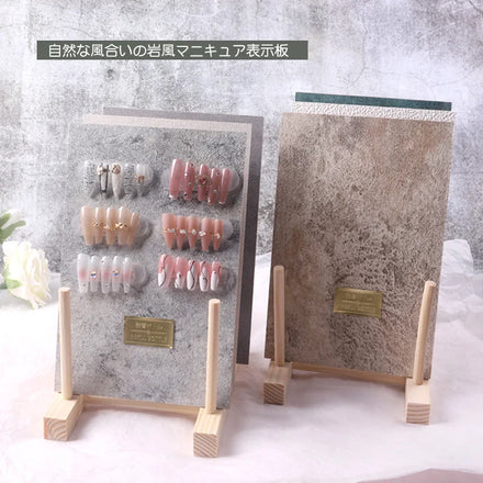TSZS Wholesale Wood Nail Art Display Board Manicure Practice Tool Solid Nail Tips Display Frame Display Color Stand