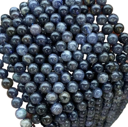 Natural Dark Blue Lolite Stone Beads 4mm/6mm/8mm/10mm Round Smooth Loose for Bracelet & Necklace Jewelry Making