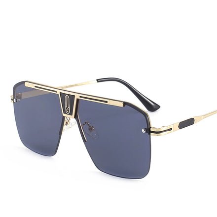 Retro Oversized Square Pilot Sunglasses Mens Women Fashion Outdoor Gradient Lens Glasses