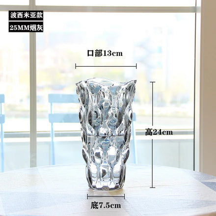 Wholesale Colorful Elegant Transparent clear Flower Arrangement Versatile Glass Crystal Vase