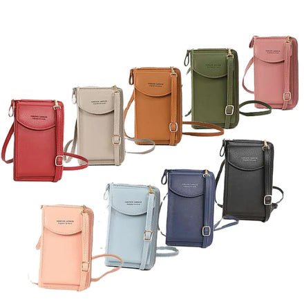 PU Leather Mobile Phone Bags Cases Crossbody Cell Phone Bag for Women Wallet Purse