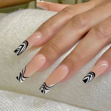 Wholesale Private Label Full Cover Long False Tips Ballerina Shape Artificial Press on Nails