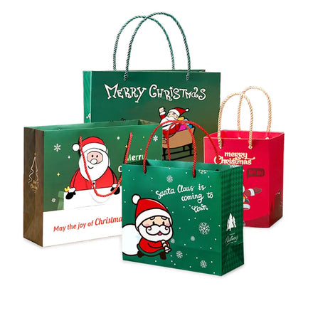 Christmas Gift Bags Bulk - Luxury Eco-Friendly Holiday Paper Bags for Kids Birthday