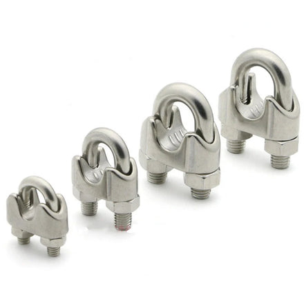 M2/3/4/5/6/8/10/12/14mm Stainless Steel U Type Clamp Wire Rope Clips Cable Bolts Rigging Hardware Metric System