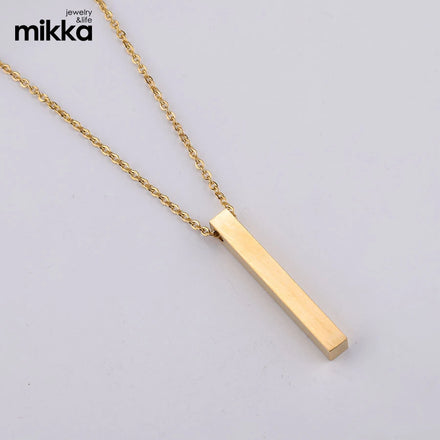 Stainless Steel Necklaces Cuboid Geometry Steric Creative Design Hip Hop Men Women Jewelry Customizable Pendant Necklace Chain