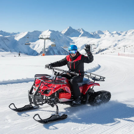 QIQU Outdoor for Kids & Adults with 35Km/h Speed 150kg Load Capacity Gasoline 150cc 2 Stroke 2 Cylinder Touring Snowmobile
