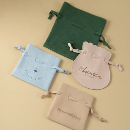 Jewelry Bag Pouches Wholesale Luxury Eco-Friendly Handmade Recyclable Custom Logo Drawstring Microfiber Lightweight Storage Bags