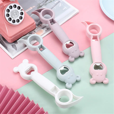 Multifunctional Four-In-One Safety Can Bottle Opener Household Canned Bottle Cap Screwing Device Home Tool