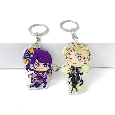 No MOQ Customized Cartoon Manufacturing Glitter Keychain Personalized Charm Acrylic Keychain