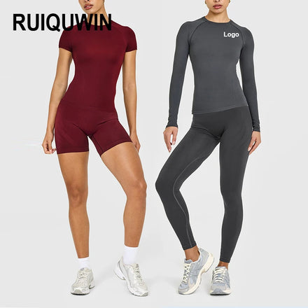 RUIQUWIN OEM Sports Fitness Clothes Fitness Legging Set Yoga Wear 4 Piece Yoga Set High Elastic Activewear Gym Wear