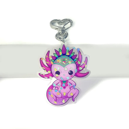 Manufacturer custom printed holographic epoxy resin anime acrylic transparent keychain charm
