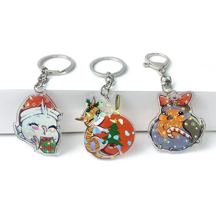 Kawaii Keychain God Acrylic Keyring Cartoon Acrylic Game Character Keychain Custom Keychain Anime