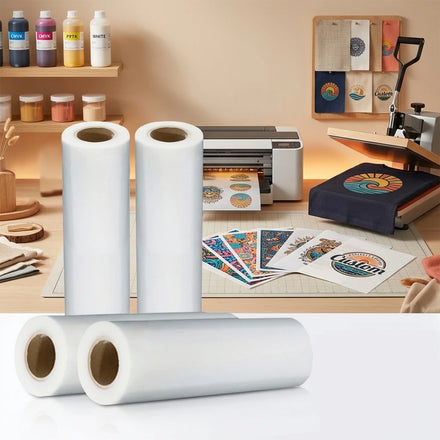 Waterproof Glossy Clear Double Side 33cm X 100 m Wide Roll Hot Printing DTF Transfer PET Film