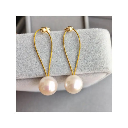 GP Handmade Pearl Hoop Earrings 14k Gold Filled Pearl Circle Posts Earring Jewellery for Permanent Jewelry Chains Findings