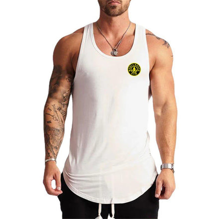 Running Vest Men Gym T Shirt Custom Men Sports Sleeveless Shirt Summer Cotton Mens Bodybuilding Tank Top Workout Fitness TShirt