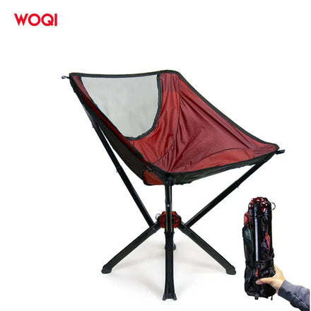 Woqi Custom Wood Grain Metal Frame Folding Wholesale Outdoor Easy Open Close Beach Camp Chair