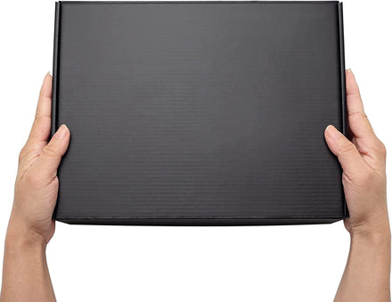 Matte Black Color Reinforced Corrugated Cardboard 12x9x4 Inches Shipping Boxes Easy to Assemble Paper Box for Wide Usage
