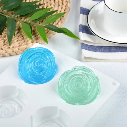 SILIKOLOVE New 6 Holes Flower Rose Cake Ice Cream Chocolate Mold Soap 3D Cupcake Bakeware Baking Cake Pan Muffin Mould