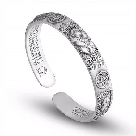 Mens Women Vintage Open Bangle Thai Silver Color Handmade Cuff Bracelet Jewelry Gift