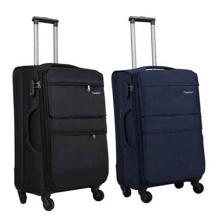 Spinner Luggage Lightweight Simple Classic Aluminum Alloy 4-Wheel 360 Suite Case Set Softshell Trolley Luggage Bags