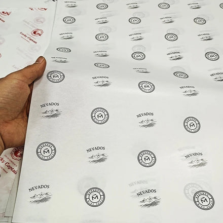 Custom Golden Logo Printed Wrapping Paper Sheets With Logo Gift Wrapping Paper Clothing Black Tissue Paper