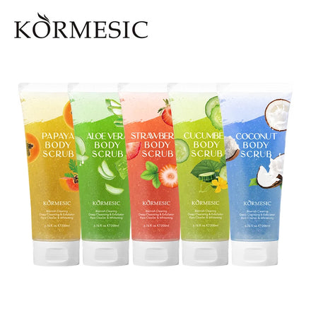 KORMESIC Natural COCONUT Deep Cleansing Exfoliating for the Whole Body Delicate Smoothness Face Body Scrub Cream