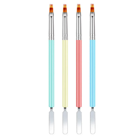 Single Manicure Double Head Phototherapy Pen Multi-Functional Nail Extension Glue Embossing Stick Liner Hair Manicure Brush Pen