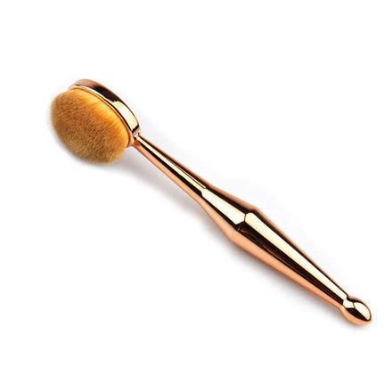 YUE Foundation Brush Toothbrush Type Single Makeup Tool Rose Gold Curved Beauty Brush Makeup Beauty Custom Wholesale