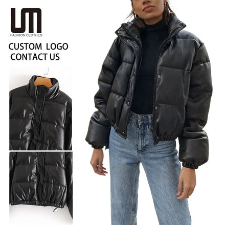 Custom Logo Wholesale Winter Women Clothing New Fashion Warm Parkas Short XS Jackets Female Female Elegant Coat