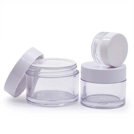 Wholesale Cosmetic Packaging 100ml 150ml 200ml 250ml 300ml PetG Plastic Cosmetic Cream Jar with White Lid
