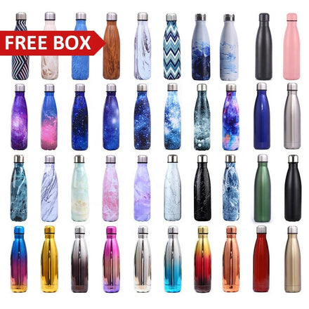 Cola Customized Color Outdoor Sport Vacuum Flasks Thermoses Gift Set Stainless Steel Hot Water Bottle Drinkware with Custom logo