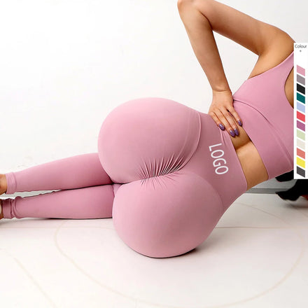 High Waist Recycled Custom Womens Yoga Pants Fashionable Design Leggings Tight Women Sportswear Workout Tiktok Scrunch Leggings