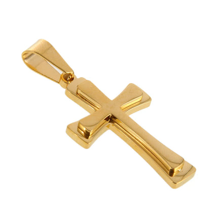 DIY Unisex Stainless Steel Cross Pendants Plated More Colors for Choice 33x19x3mm Hole:Approx 5mm 1525283