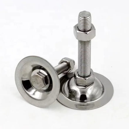 304 Heavy Duty Stainless Steel M8-M20 Fixed Leveling Feet Industrial Design Style 80-500kg Load Capacity Easy Furniture Legs