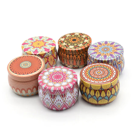 Wholesale Custom Round Decorative Gift Empty Tin Jar Bulk Candle Tin Containers for Making Candles