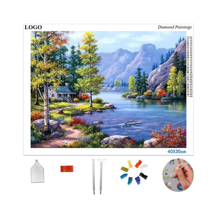 Modern Fashion Canvas Art 5d Custom Diamond Painting Scenery Diamond Art Painting