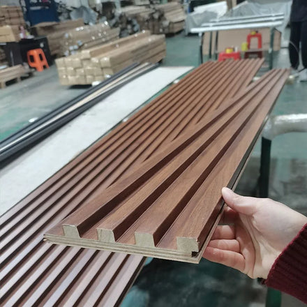 MUMU 3D PVC Decorative Column Treatment Interior Oaks Wooded Veneers Slats Fluted Walling Panel