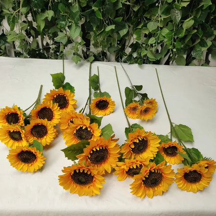 Wholesale Artificial Sunflower Bouquet Hot Sale Girasoles Artificiales