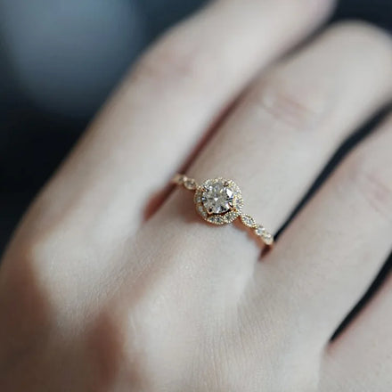 Luxury 925 Sterling Silver 14K Gold Plated Full Diamond Nail Ring Inlay Zircon Adjustable Finger Rings for Women
