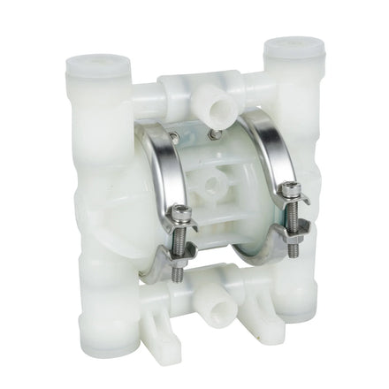 HY 1/4'' Double Air Diaphragm Pump Small Plastic Sulfuric Acid Resistant Self Priming Pump PVDF(Kynar) PTFE Pneumatic