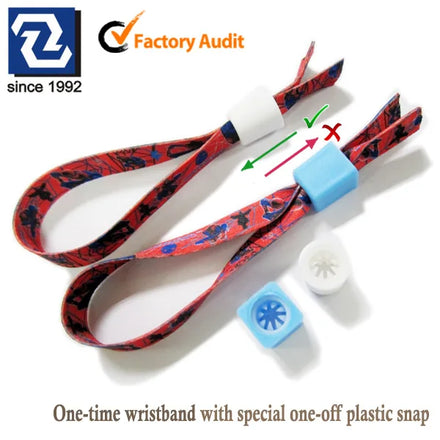Customized Printing LOGO Bracelets Silkprinting Heat-transferred Printing Weaving Bracelets Eco Fabric Wristbands